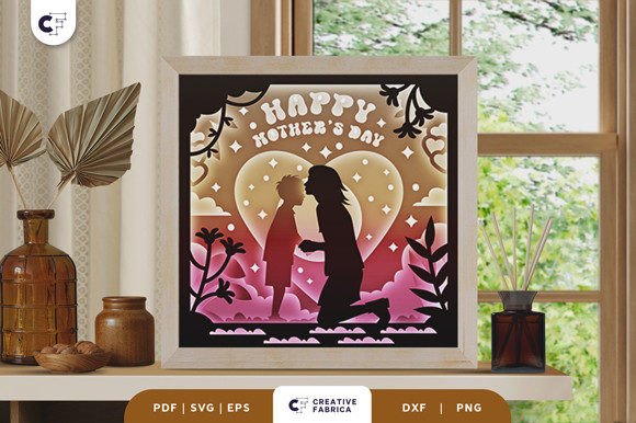 Download Happy Mother's Day 3D Shadow Box SVG - Mother's day 3d shadow box Collection