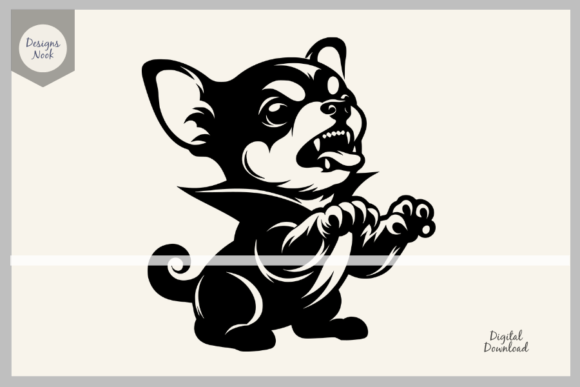 Download Vampire Puppy SVG Clipart Silhouette - Premium Resources
