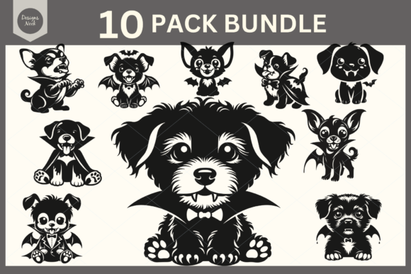 Download Vampire Puppy SVG Clipart Silhouette - Premium Resources