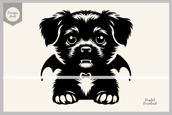 Download Vampire Puppy SVG Clipart Silhouette - Premium Resources