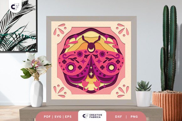 Download Butterfly Folk Art Shadow Box Paper Cut - Butterfly folk art shadow box Collection
