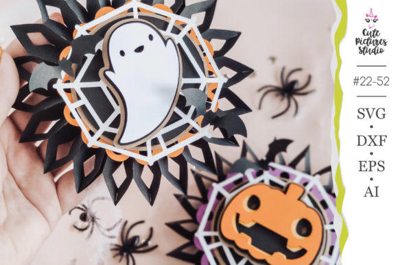 Download Halloween Paper Rosette SVG Template - Premium Resources