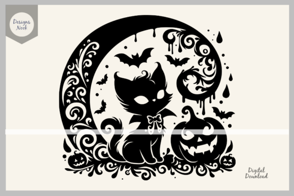 Download Vampire Kitten SVG Clipart Silhouette - Premium Bundle