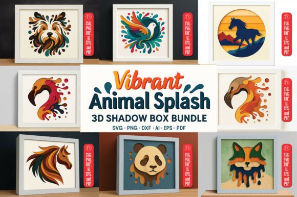 Download Multilayer 3D Animal Shadow Box Bundle - Animal shadow box Collection